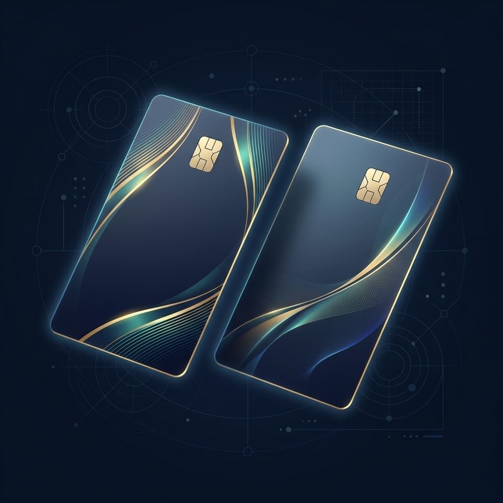 Premium Loansova Bank card designs showcasing modern banking security
